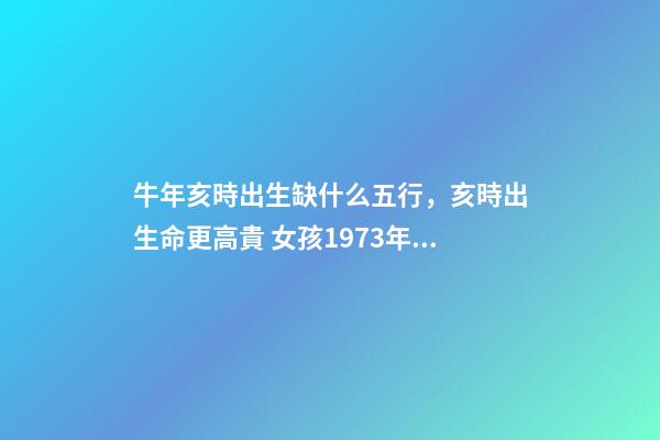 牛年亥時出生缺什么五行，亥時出生命更高貴 女孩1973年陰歷11月22號生日女亥時生五行缺什么-第1張-觀點-玄機派